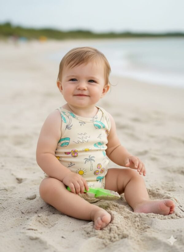 Mameluco playero   Talla: 6-12 meses
