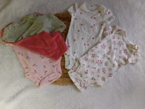 Set de 5 mamelucos   Talla: 3 meses