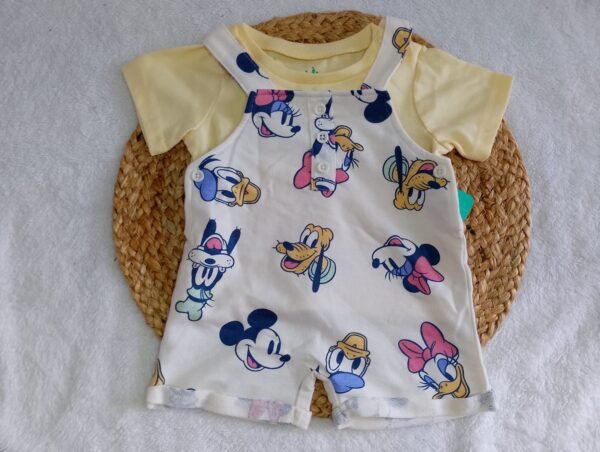 Conjunto camisa amarilla con Overoll de Minnie   Talla: 3-6 meses