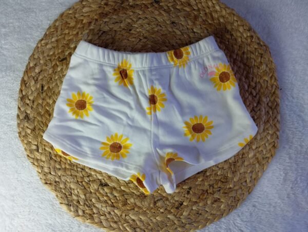 short girasoles Short de niña con estampado de Girasoles Talla:18-24 meses